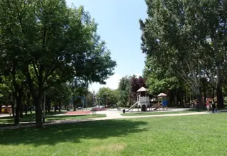 Travnjak i hlad oko igrališta u Gajnicama